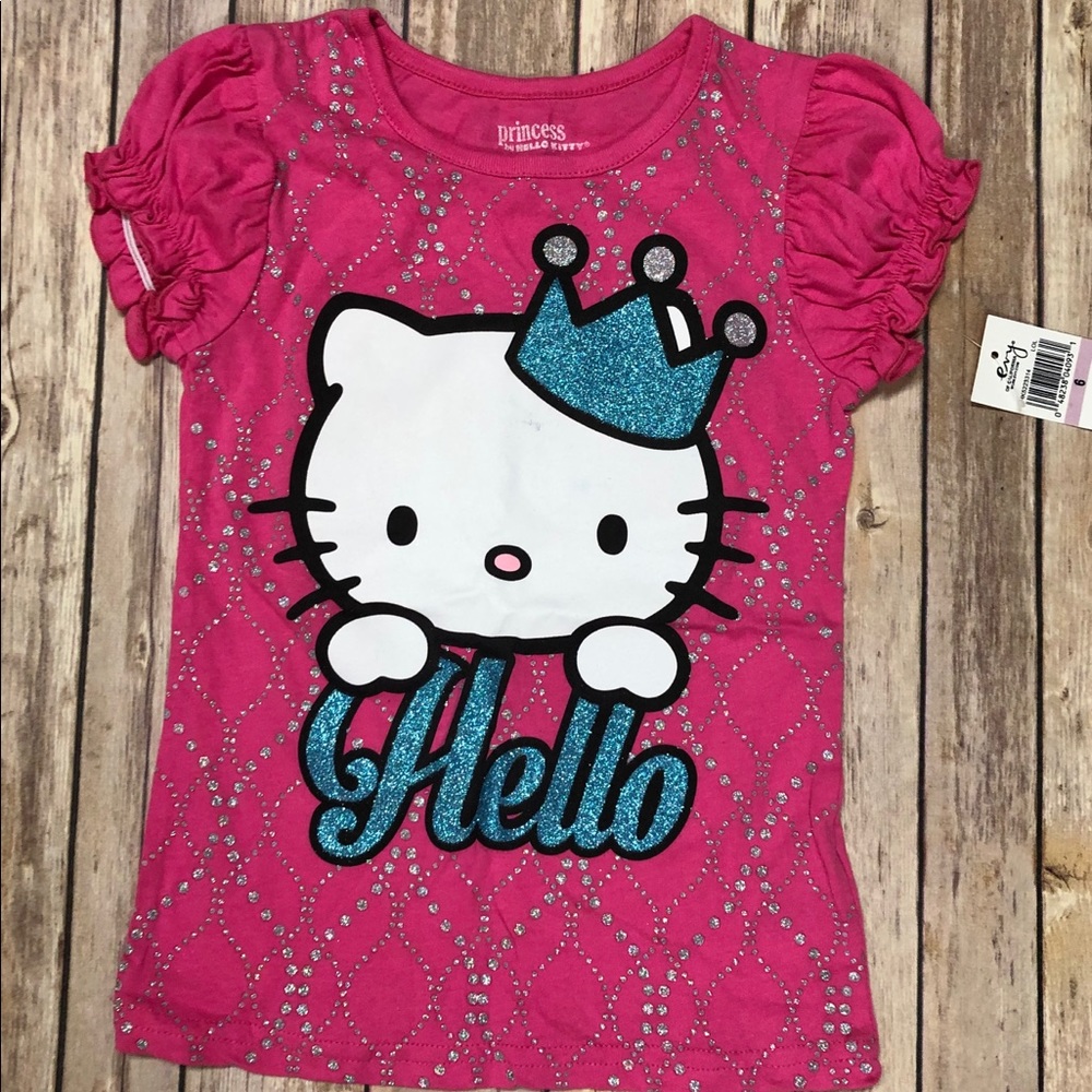 Hello Kitty print girls t-shirt. Size 6